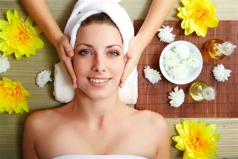 Young Beautiful Woman In Spa Environment Stock Photo Image Of Health