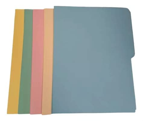 25 Folders Carta Paquete Surtido Colores Pastel Carpeta