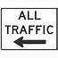 All Traffic Arrow Left Sign TM546J