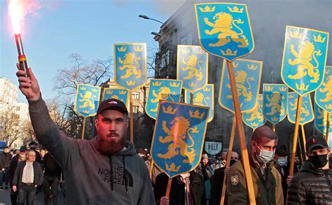 В центре Киева прошел марш националистов в память о дивизии СС