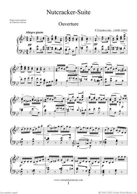Intermediate piano (grades 4 to 8). Nutcracker Piano Sheet Music to Download PDF-interactive