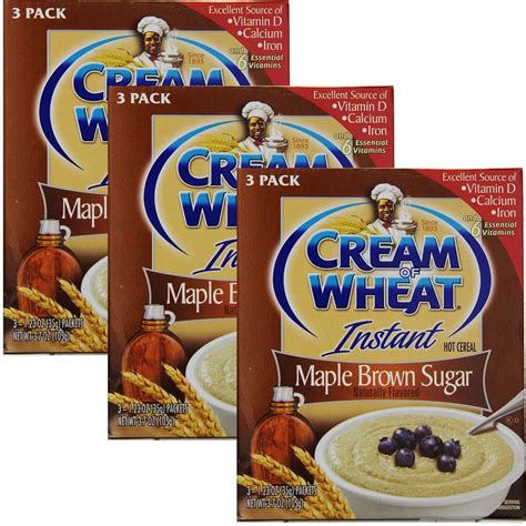 Cream Of Wheat Instant Maple Brown Sugar 3 123 Oz Packs Per Box 3