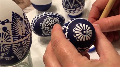 How To Paint Easter Eggs Pysanky With Acrylics 1 Youtube