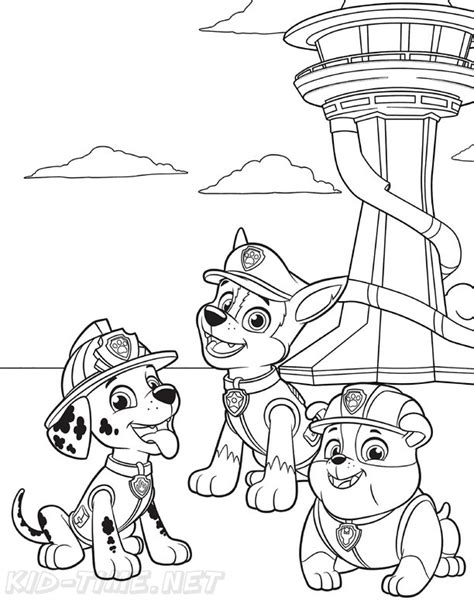 Paw Patrol Lookout Tower Printable Coloring Page