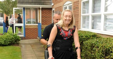 Courageous Woman Left Paralysed After Horror Accident Takes Her First