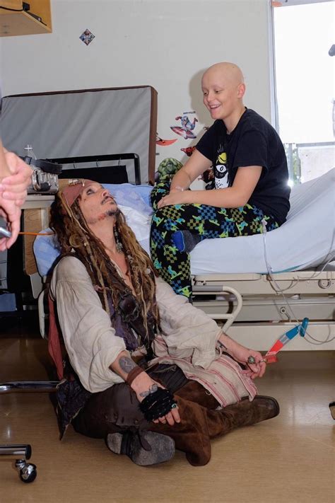 Johnny depp and stuart beattie (image: Johnny Depp surprises BC Children's Hospital patients as ...