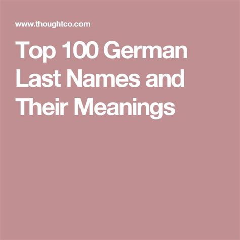 Unique German Last Names Random Business Name