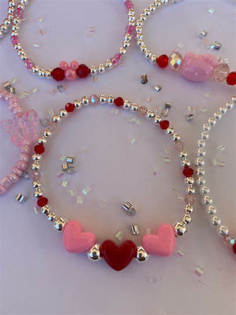 Valentines Day Bracelets Collection Hearts Love Etsy