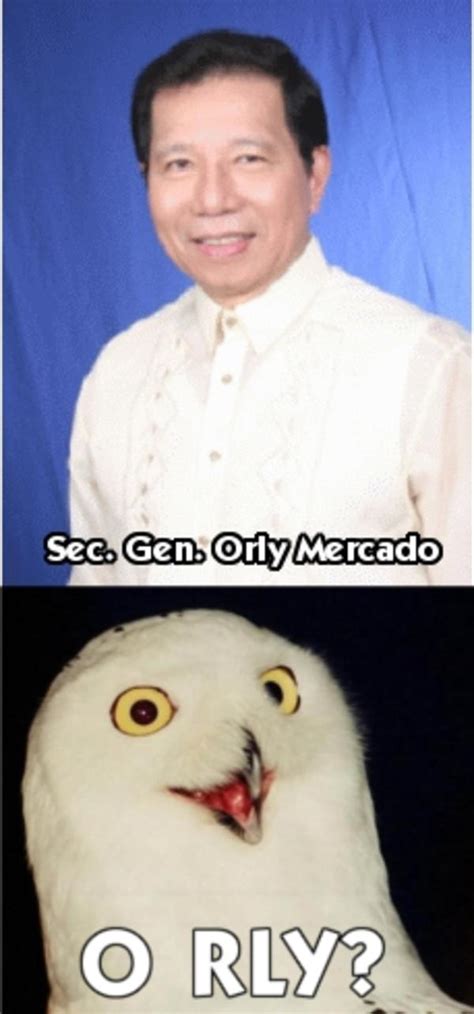 Sec Gen Orly Mercado And His Pet Snowy O Rly Owl O Rly Know Your