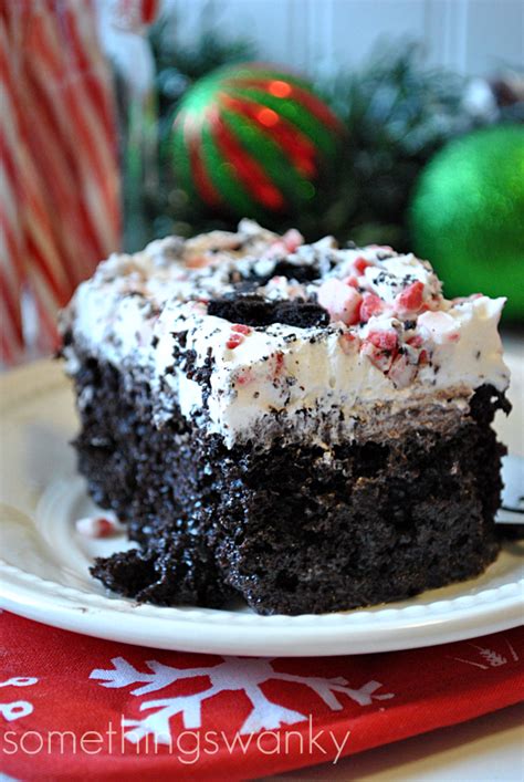 Poke holes in a white cake, pour fruit flavored gelatin over that. Better Than... Christmas Poke Cake - Something Swanky