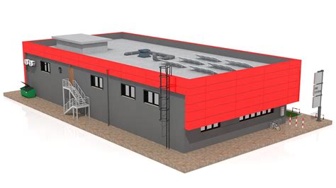 Fire Station 3d Model By Zyed