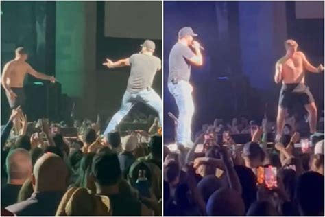 WATCH Luke Bryan Dances With Shirtless Man After He Storms The Stage During Final Night Of