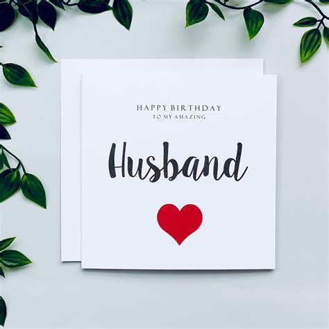 Personalised Happy Birthday To My Amazing Husband Card Hubby Etsy