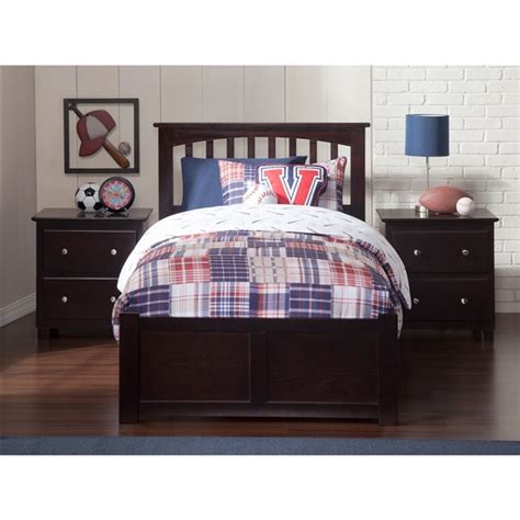 Atlantic Furniture Mission Twin Bed With Footboard And Trundle