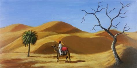 Traveller In The Desert Re Paint Original Oil Paintings By Sam