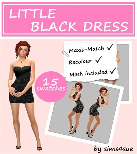 Sims 4 Cc Black Dress