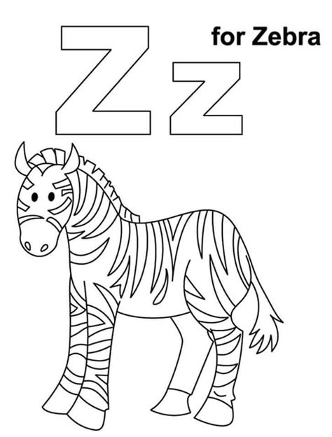 Zebra Letra Z Para Colorir Imprimir E Desenhar Colorirme