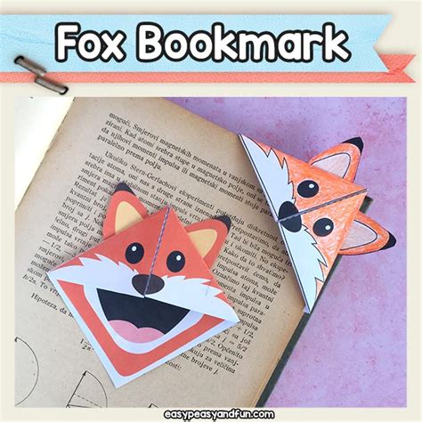 Printable Fox Corner Bookmark Easy Peasy And Fun Membership