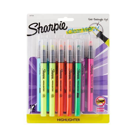 Sharpie Hl Clearview 12pk Highlighter Marker Assorted Colors Multi