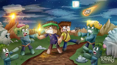 Shoutouts to all minecraft fans! Minecraft Background - Zombie Invasion by totallyanimated ...