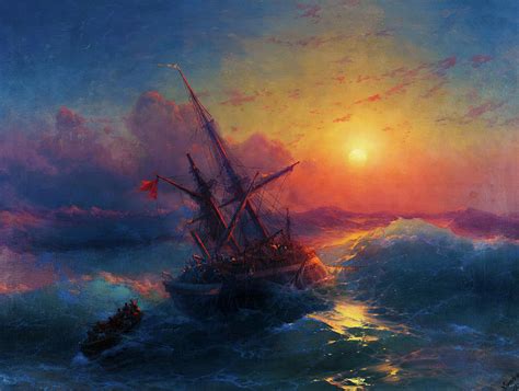 The Shipwreck Storm Painting By Ivan Aivazovsky Pixels