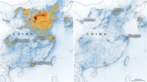 Effects Of Coronavirus Visible From Space Nasa Captures Dramatic Dip