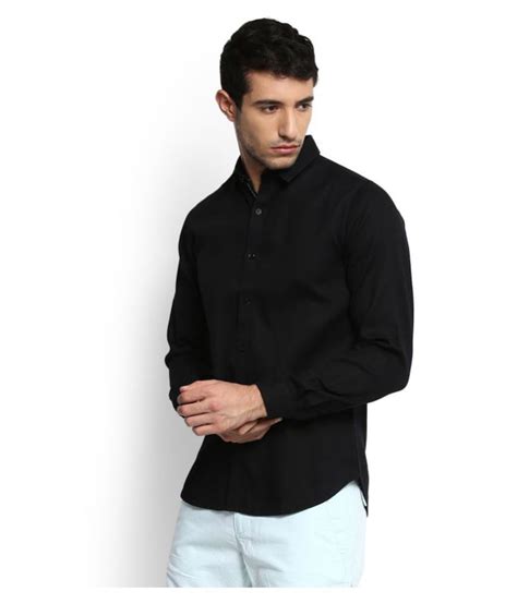 Unique For Men Black Slim Fit Formal Shirt Buy Unique For Men Black