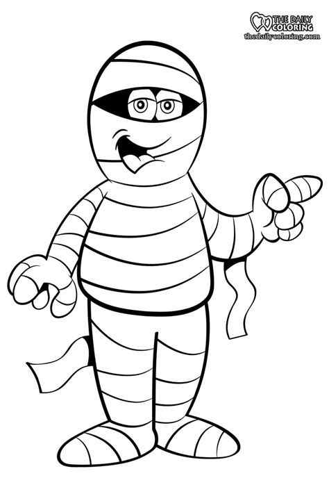 Mummy Coloring Page The Daily Coloring