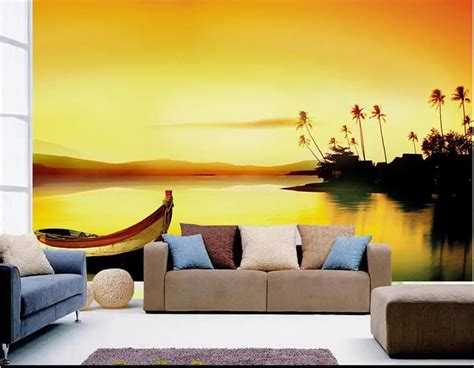 Custom 3d Photo Wallpaper Room Mural Lake Sunrise Sunset Landscape