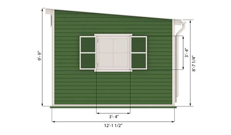 12x14 Garden Shed Side Preview
