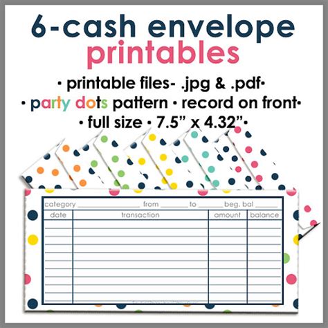 Use the dave ramsey envelope system so you can save money each month. Printable Blank Cash Envelope Budgeting System PARTY DOTS