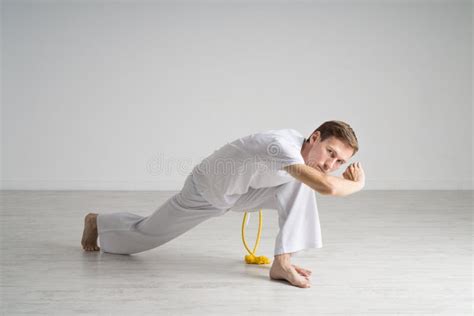 Young Man Doing Stretching Exercises Stock Image Image Of Caucasian