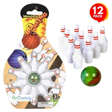 Artcreativity Mini Bowling Game Set Of 12 Each Set Includes 10