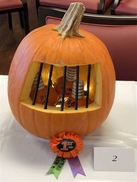 my prize winning pumpkin from our work contest today awesome pumpkin carving contest