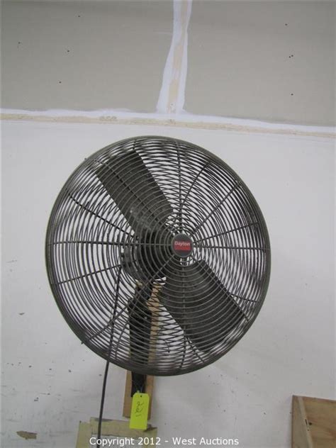 West Auctions Auction H And S Products Item Dayton Wall Mounted Shop Fan