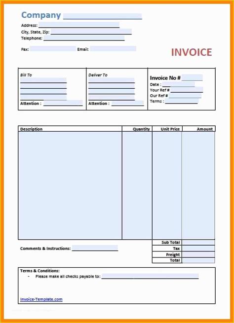 Invoice Template Mac Free Download Of 8 Free Printable Invoice Template