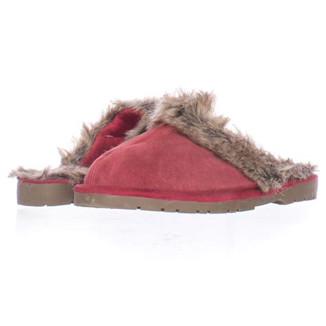 Sporto Jasmine2 Faux Fur Lined Slippers Red 7 M Us Display Sporto