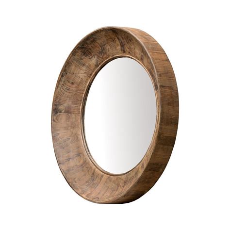 20 Inspirations Round Wood Framed Mirrors