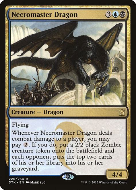 Necromaster Dragon Black Zombie Dragon Magic The Gathering