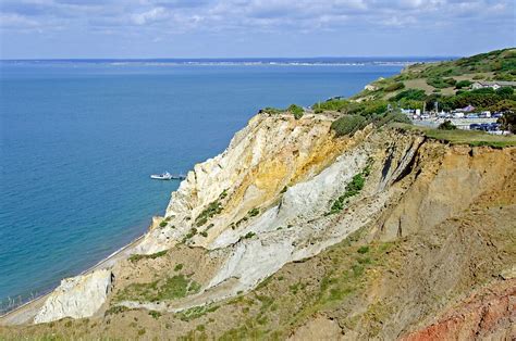 Alum Bay Coloured Sand Cliffs By Rod Johnson Redbubble
