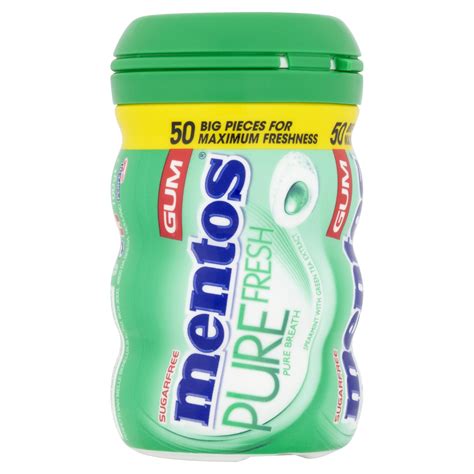 Mentos Gum Pure Fresh Spearmint Pack Of 6 50 Piece Buy Online In