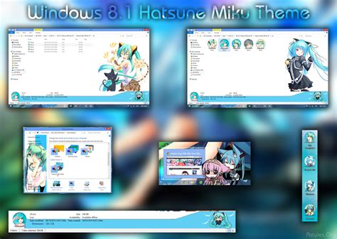 Visual Styles 8~theme Anime Win 881 Hatsune Miku By Hoangtush On