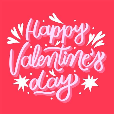 Letras De Feliz Día De San Valentín Vector Gratis