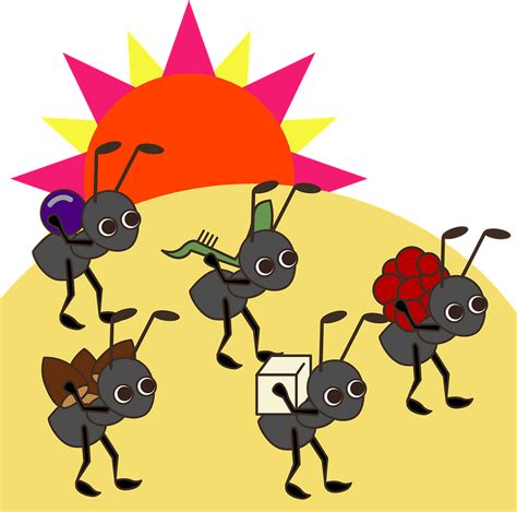 The Ant And The Grasshopper Clipart Free Download Transparent Png