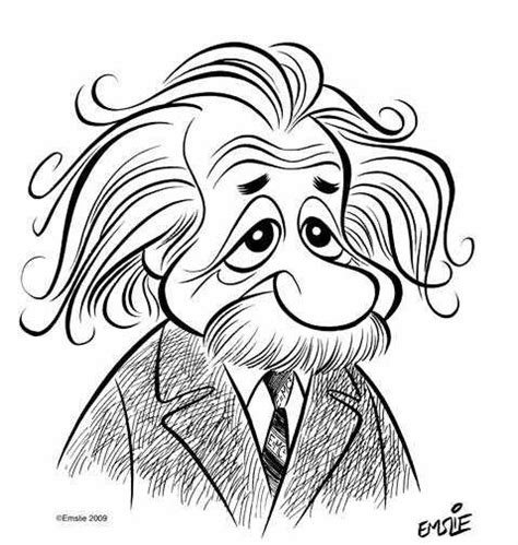 Einstein By Emslie Caricature Cartoon Drawings Drawings