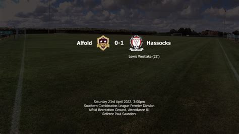 Report Alfold 0 1 Hassocks Hassocks Football Club