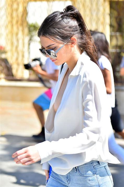 Nip Slip Kendall Jenner Suffers Wardrobe Malfunction During L A Outing Titillating Photos