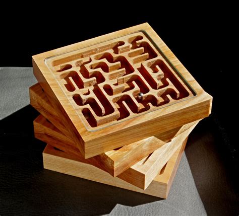 Mini Marble Maze Wooden Coasters