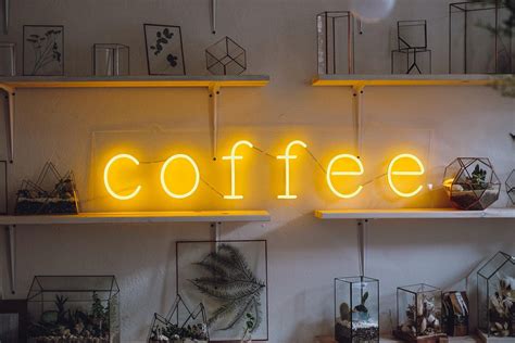 Coffee Neon Sign Led Sign Small Sign For Your Bussiness Etsy