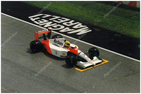 Ayrton Senna In 1991 Imola F1 Gran Prix Stock Editorial Photo © Eddygaleotti 9449704